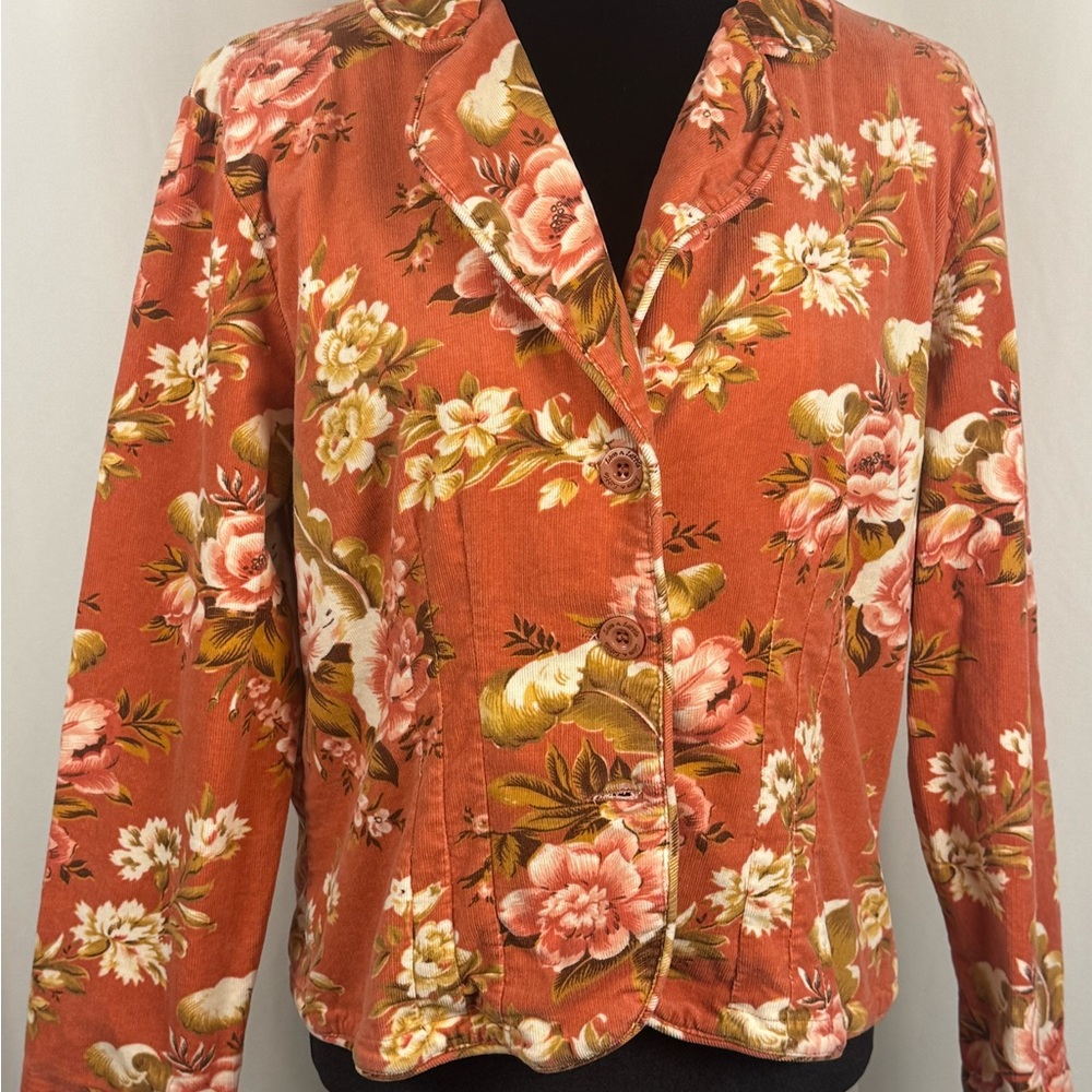 Live a Little Floral Corduroy Jacket – Women’s L